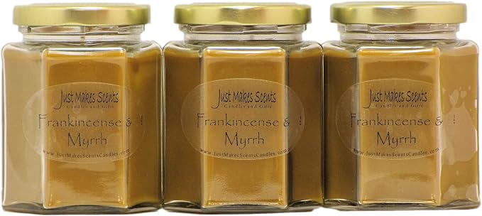 3 Pack - Frankincense & Myrrh Scented Blended Soy Candle (8 oz)