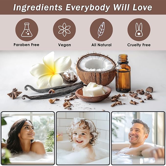 Aqua Elegante Spa Gift Basket - Luxury Bath Set with Body Wash, Bubble Bath, Lotion, Salts, Scrub, Spray, Shower Puff, Towel, Gifts for Women, Mom, Wife, Her - Coconut & Vanilla