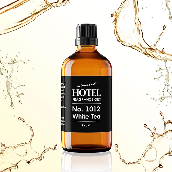 AirScent Hotel Diffuser Oil No. 1012 Inspired by The Renowned White Tea Hotel Scent - Premium Fragrance Oil for Ultrasonic and Waterless Diffusers and Crafting - 10 mL, 0.34 fl oz Bottle