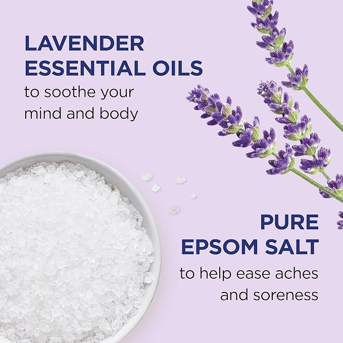 Dr Teal's Sleep Spray with Melatonin & Essential Oil Blend (Pack of 3) & Epsom Salt Soaking Solution Soothe & Sleep Lavender 3lbs