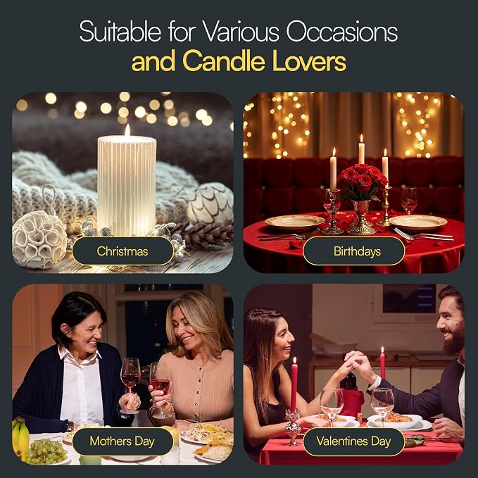 Candle Care & Accessory Set 5-in-1 Wick Trimmer, Snuffer, Wick Dipper, USB Rechargeable Electric Lighter, Acacia Wood Coaster & Metal Tray – Luxury Gift Box for Candle Lovers