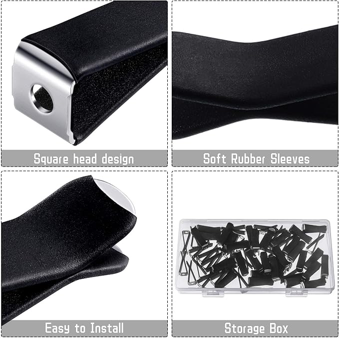 Frienda 100 Pcs Car Vent Clips for Freshies Bulk Square Head Air Conditioner Clips with 2 Storage Boxes, Durable Auto Air Outlet Perfume Holders for Car Decoration Accessories