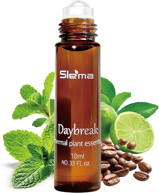 Slema Essential Oil，Daybreak Essential Oil Blends by 10ml Essential Oils - 100% Pure Therapeutic Grade, Helps Create a Focused Atmosphere for Work & Study (Lemon)