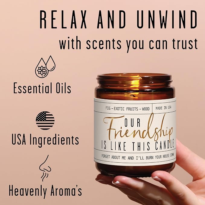 Soy Candle: Our Friendship, Fig & Sandalwood by Soy and Sass