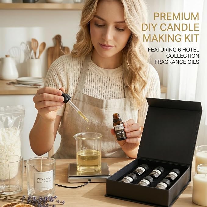 Luxury Hotel Inspired Fragrance Oil Set, 6 Pack Hotel Collection Diffuser for Humidifier, Aroma Diffuser, Candle&Soap Making, Long Lasting Scented Oil for Bedroom, Bathroom & Office