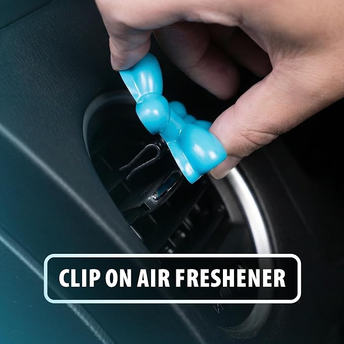 Little Pup 96613-6PK Blue Raspberry Slushy Scent Car Air Freshener Clip Provides Long-Lasting Freshness in a Compact Design, Fights Odors for up to 45 Days, Cute Car Odor Eliminator, Pack of 6