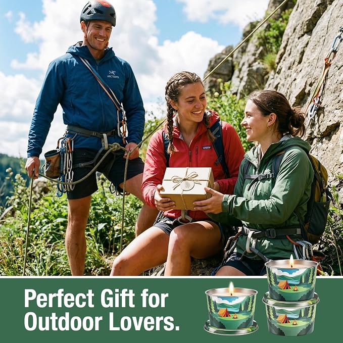 Citronella Candle for Outdoor 6 Pack, 2.2oz Citronella Scented Candles for Outdoor Camping, Natural Soy Wax with Essential Oils, Portable Tin for Patio Backyard Hiking