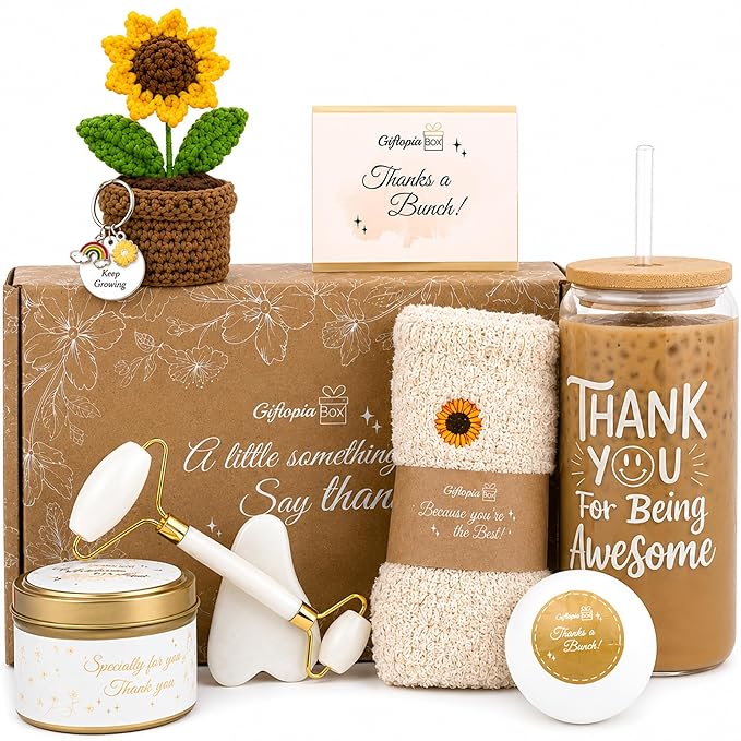 Thank You Gift Box for Women – Self Care Spa Set for Coworkers, Teachers, Nurses & Friends, Appreciation Care Package for Birthdays & Thinking of You Gift Box Set