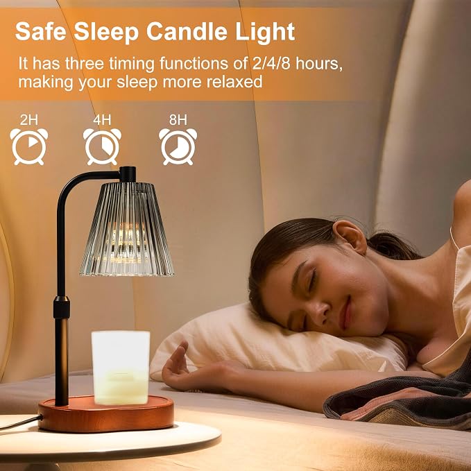 Candle Warmer Lamp with Timer for Father's Day, Birthday Gifts for Women Mom, Height Adjustable for Jar Candles, House Warming Gifts & Office Dorm Vintage Room Home Decor, Wax Warmer Lamp