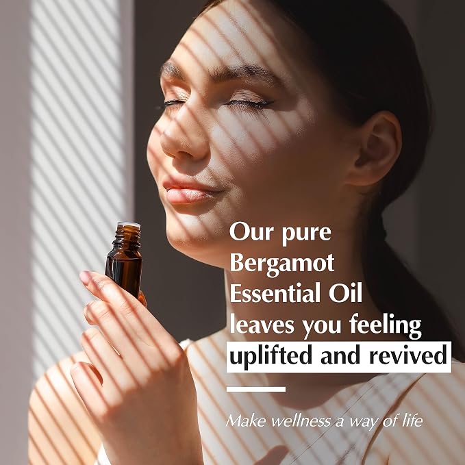 AROMAFUME Bergamot Essential Oil - 100% Natural, Therapeutic Grade Essential Oils - Pure, Soothing Aromatherapy Oil for Home Diffusers - Gifts for Her - 10ml