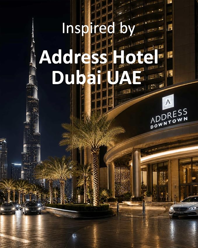 Hotel Scents Dubai Inspired by Address Hotel – Fragrance & Essential Oil Blend for Waterless & Cold Air Diffusers – Citrus, Floral, Woody – Long-Lasting Aroma – Aromatherapy – 4 Fl Oz Glass Bottle