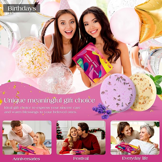Shower Steamers Aromatherapy Birthday Gifts for Women-12 Pack Mothers Day Gifts,Gifts for Grandma,Wife,Mothers,Stress Relief and Relaxation Gifts for Women and Men