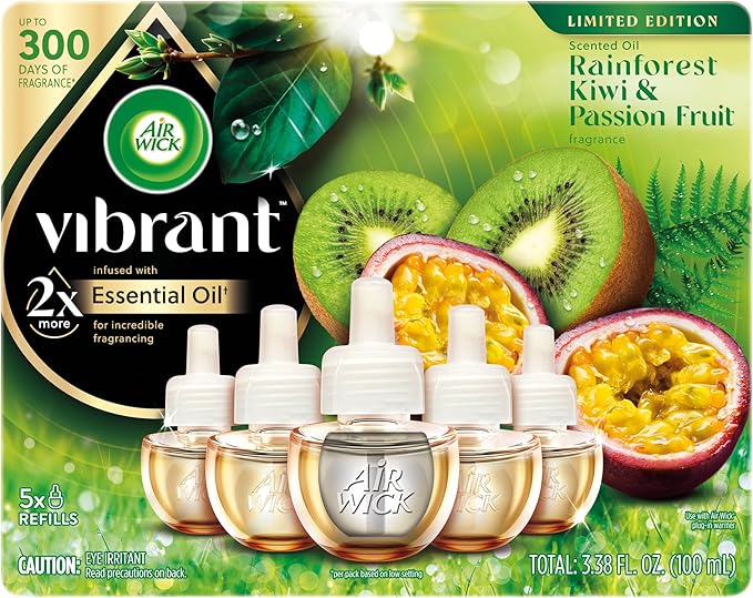 AIR WICK Scented Oil - Vibrant Refill Rainforest Kiwi & Passionfruit 5 ct.