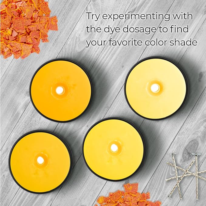 Yellow Candle Dye 2oz for Soy Candle Making – Highly Concentrated Candle Wax Dyes – Candle Shop Premium Color Dye Chips for Soy Wax, Beeswax, Paraffin