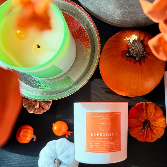 Extra Large Candle – Energizing & Mood Boosting | Orange & Bergamot Ylang Ylang | 14.1 oz (400g) 60 Hours Burn time| Vegan, Clean Burn | Uplift Mood & Confidence