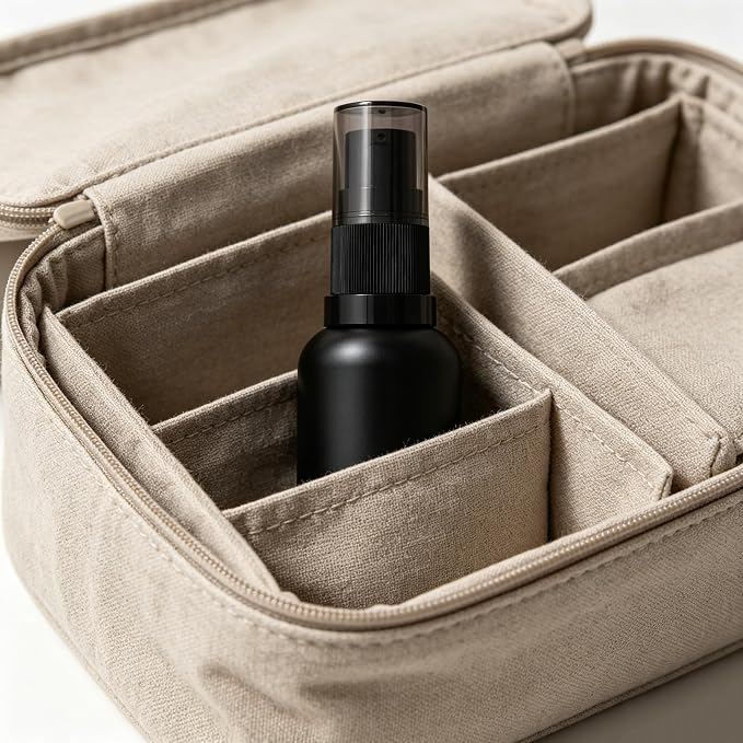 6 Pack Empty Travel Refillable Glass Pump Bottles Dispener 30ml/1oz, Matt Black Small Cosmetic Containers for Lotion,Cream,Essential Oil,Shampoo,Sercums (30ml Black 6pcs)