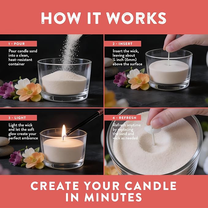 Pearled Candle Sand 10.5 oz (300g) – Cherry Blossom Scented Candle, Red Color, Relaxing Aromatherapy, Home Decor, Stress Relief, Long-Lasting Burn