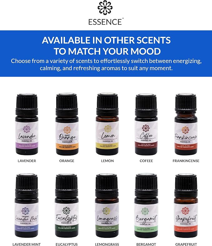 Essence Peppermint Essential Oil, 5 ml | Aromatherapy Oil for Diffusers & Personal Use | Natural Fragrance for Relaxation, Clarity & Wellness | Made in USA | Cool & Invigorating Scent