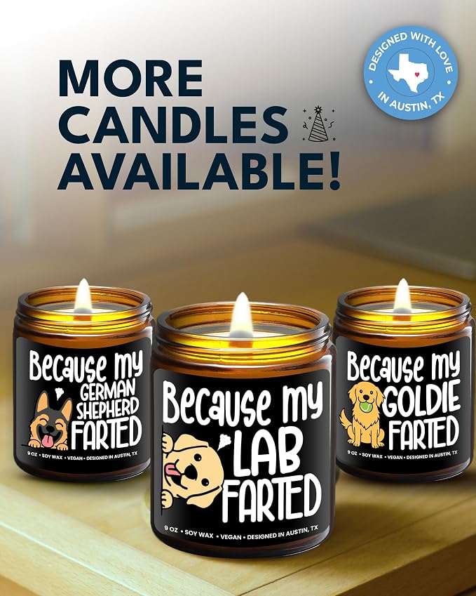 Funny Lab Candle, Labrador Retriever Gifts for Women and Men, Unique Funny Lab-Themed Gift Ideas, Best Present for Pet Lovers, Perfect Present for Dog Mom and Dog Dad, Birthday, Christmas, Gift-Ready