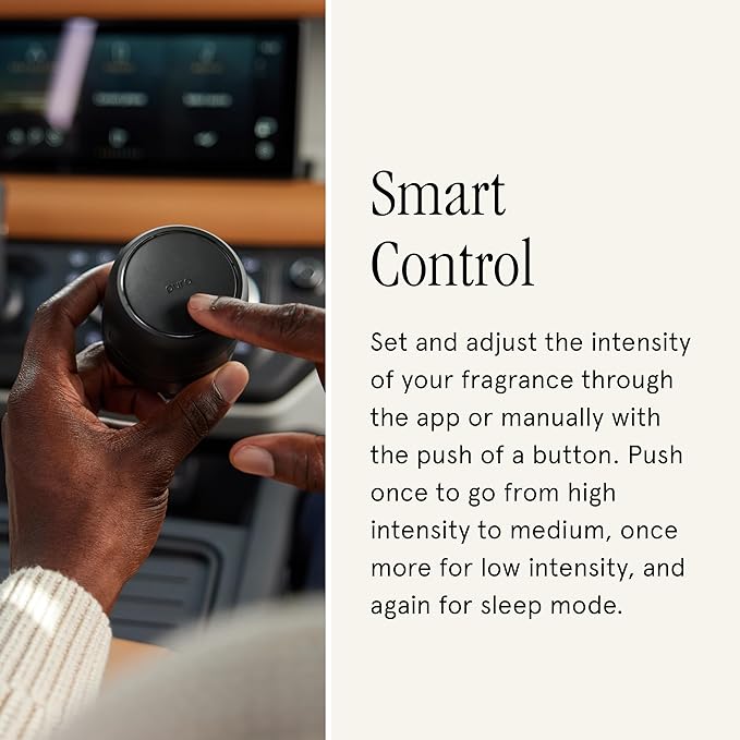 Pura Car Pro - Smart Fragrance Diffusion - Rechargeable & Cordless - Portable Smart Car Diffuser with USB-C Cable - Start & Stop Accelerometer Detects Motion - Diffuser Only