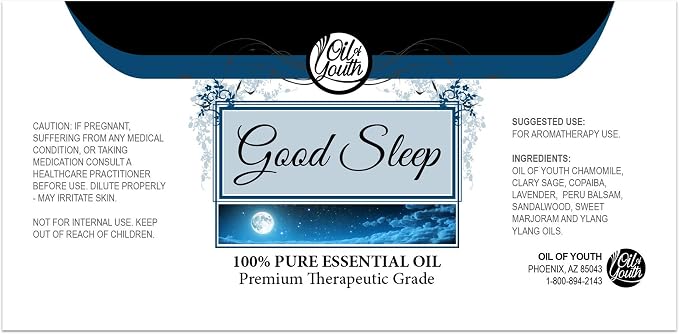 Oil of Youth 4 Ounce Bulk Good Sleep Blend Essential Oil - Therapeutic Grade - Pure & Natural - Sleep Oils for Diffuser - Essential Oils for Sleeping