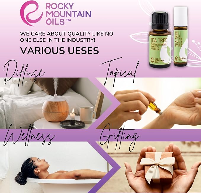 Rocky Mountain Oils - Tea Tree 10ml Roll-On - Essential Oil Blend 10 ml
