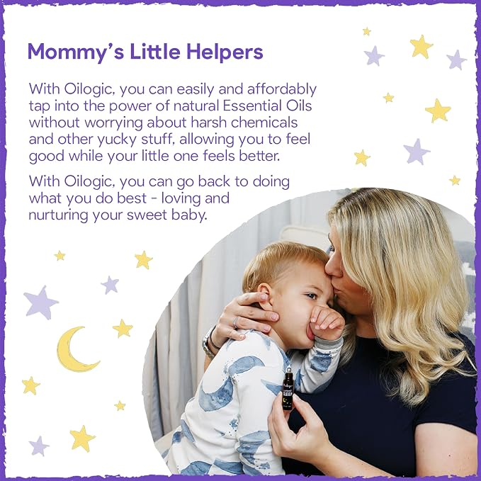 Oilogic Slumber & Sleep Chest Vapor Rub Essential Oil for Babies & Toddlers - Gentle Essential Oils Soothe & Calm the Senses - Pediatrician-Tested, Safe for Baby, Mess-Free Application, .42 Oz