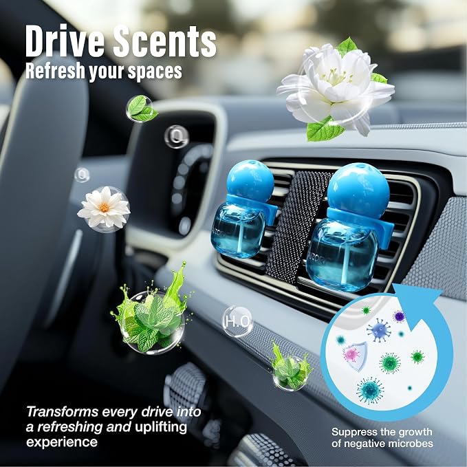 Carori Cute Car Air Freshener 2 Pack, Lightbulb-Shaped Car Fresheners, Automotive Vent Clip, Long Lasting Scent, Essential Oils, Cute Car Accessories for Women