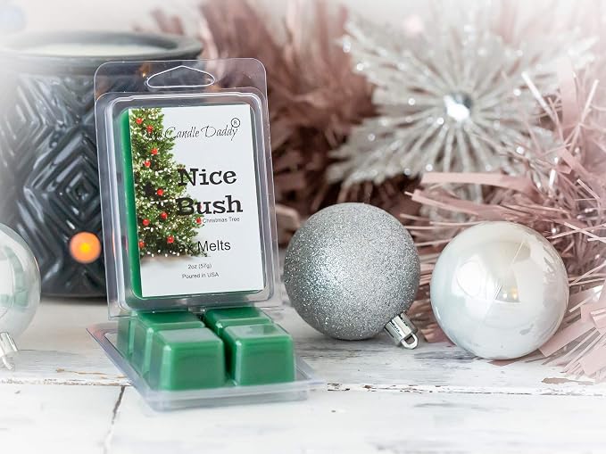 The Candle Daddy Nice Bush - Pine Blue Spruce Scent - Maximum Scented Wax Melt Cubes - 2 Ounce - Dirty Santa Claus Christmas