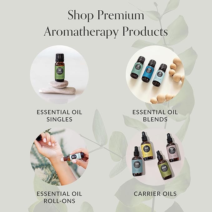 Edens Garden Wood Reed Essential Oil Diffuser – Natural Passive Aroma Diffuser with Handmade Wooden Sticks for Long-Lasting Scent, Ideal for Home, Bathroom & Office – Use with Essential Oil Bottles