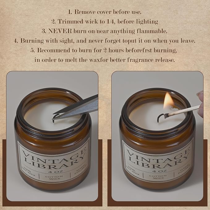 Book Lover Candles, Book Lovers Gift Ideas, Candle for Women, Reading Gifts, Birthday Gifts, Holiday, Scented Candles for Men, Women, Librarian