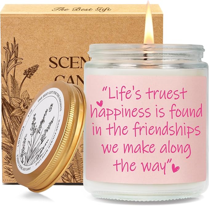 Friendship Candle Gifts for Women, Friends Themed candle Gift for for women Friendships, BFF, Bestie, Coworkers, Sister, Friendship Candles, Thanksgiving Gift for Woman, Friend Candles for Birthday-65
