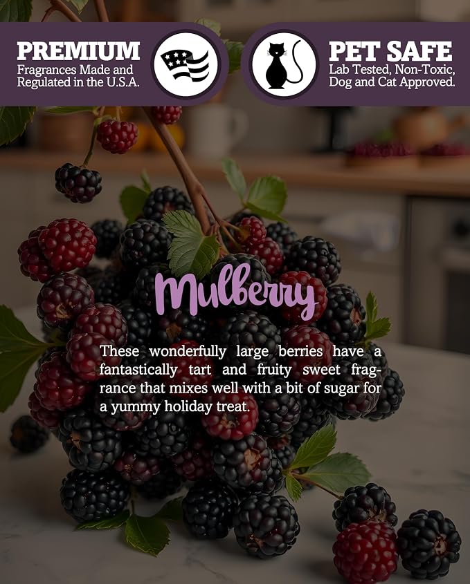 Shortie's Candle Company Mulberry Premium Wax Melts - 3 Oz., Strong & Long Lasting, Non-Toxic - Made with Essential & Natural Oils - Formula 117