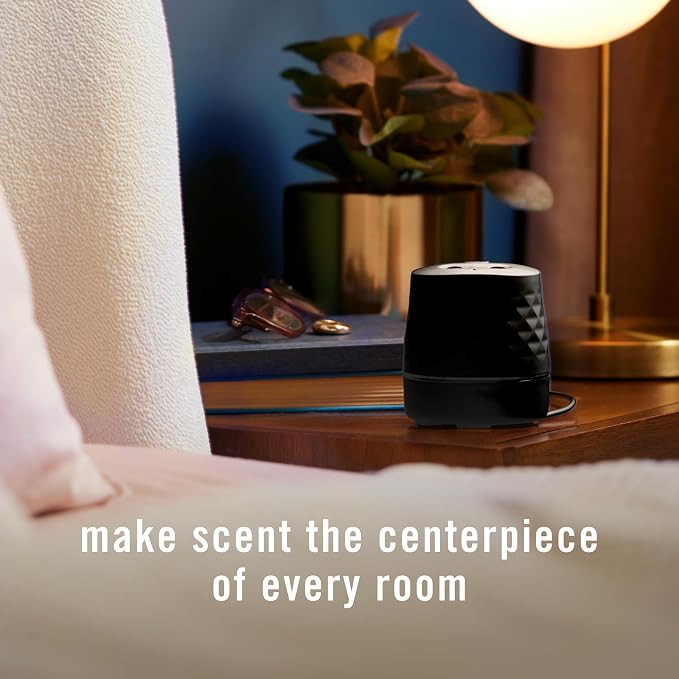 Febreze Plug Scent Booster in Black, Continuous Scent Device Oil Diffuser, Compatible with Febreze Air Freshener Plug in Refills - Refills not Included