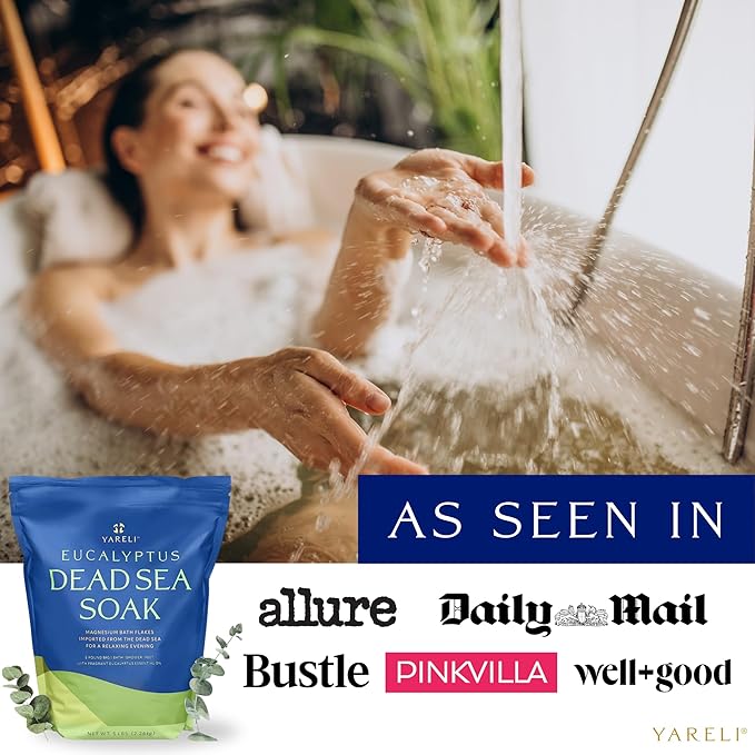 Yareli Magnesium Flakes Dead Sea Bath Soak, 5lb Eucalyptus