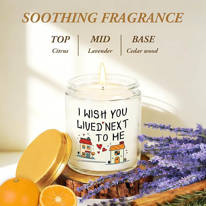 Birthday Gifts for Women, Christmas Anniversary Valentine's Day Wedding Gift for Her, Romantic Present for Girlfriend, Mom, Sisters, Wife, Daughter, Friend, Funny Lavender Scented Candle - White