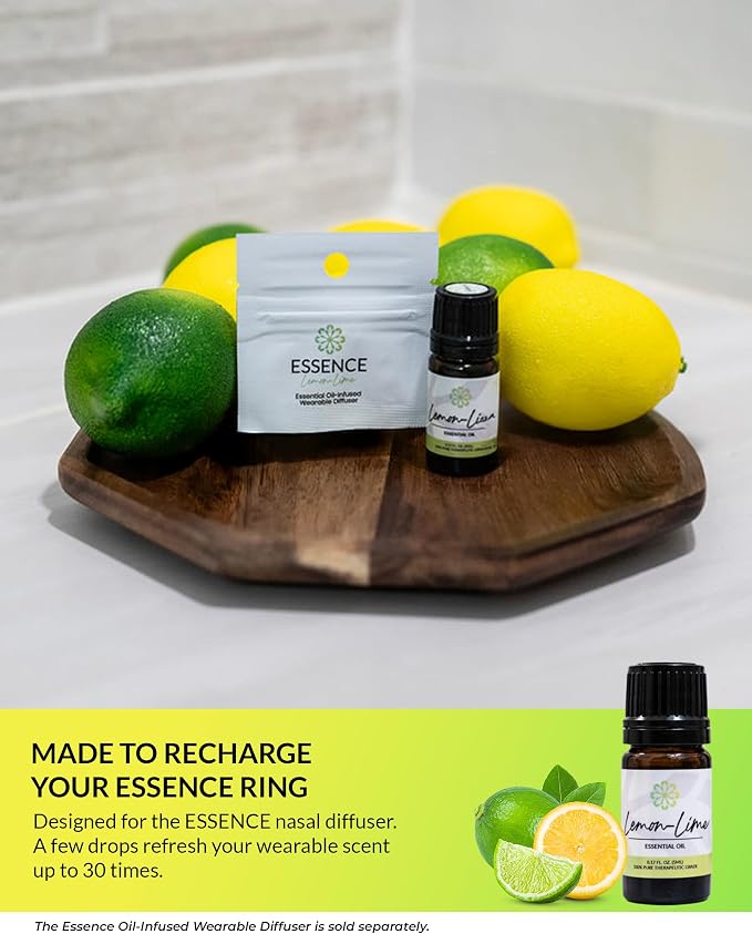 Essence Lemon-Lime Essential Oil, 5 ml | Aromatherapy Oil for Diffusers & Personal Use | Natural Fragrance for Relaxation, Clarity & Wellness | Made in USA | Citrus Blend Scent