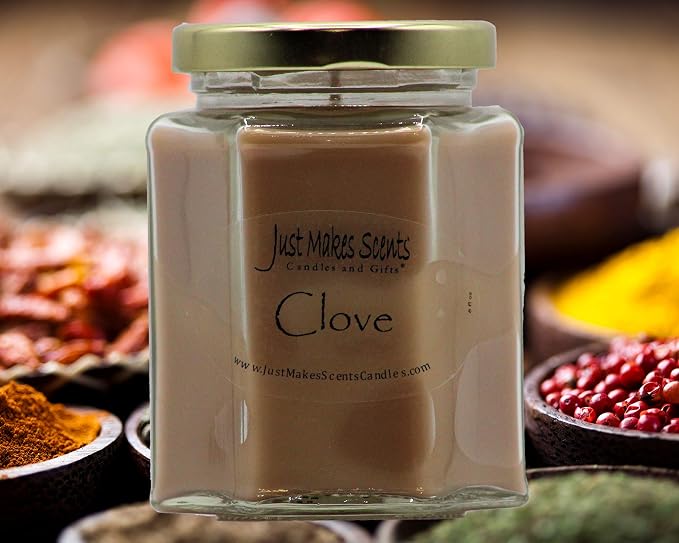 Clove Scented Candle | Warm and Spicy Ground Cloves | Hand Poured in The USA by Just Makes Scents (8 oz)