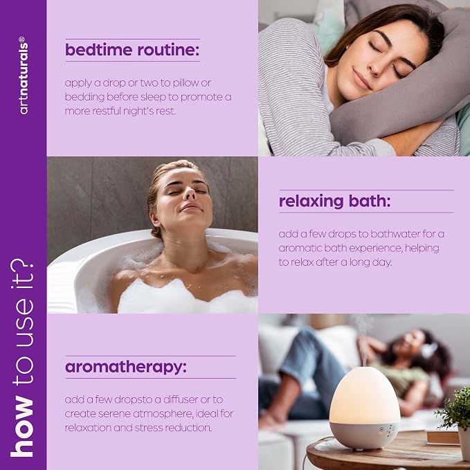 artnaturals 100% Pure Lavender Essential Oil - (4.0 Fl Oz / 118ml) - Premium Undiluted Therapeutic Grade Natural from Bulgaria - Aromatherapy for Diffuser, Skin and Hair Growth