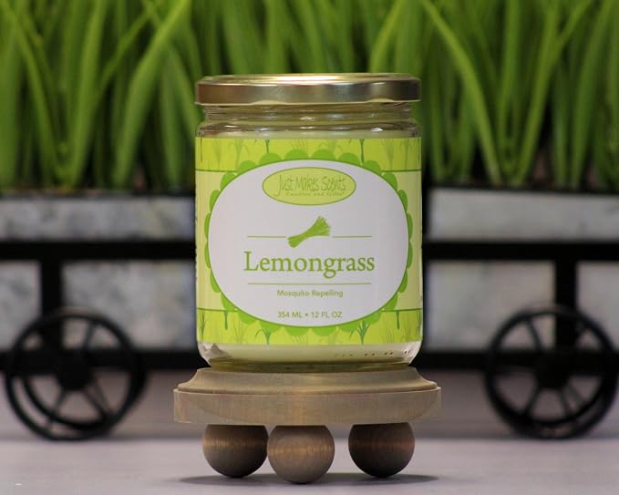 Lemongrass Scented Blended Soy Candle by Just Makes Scents (12 oz)