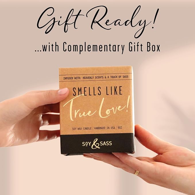Bridal Shower Gifts, Bride Gifts for Bride to Be - 'Let's Shower the Bride' Soy Wedding Candle, w/Peony Wedding Bouquet - infused w/Essential Oils I Bachelorette Gifts for Bride I 50Hr Burn, USA Made