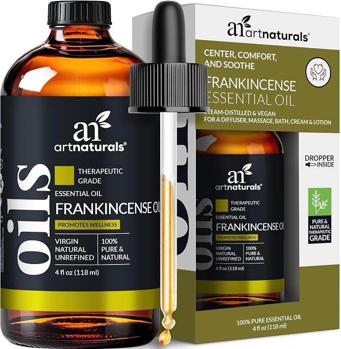artnaturals Frankincense Essential Oil (4.0 Fl Oz / 118ml) - 100% Pure Oils Natural Undiluted Therapeutic Grade – Premium Aromatherapy Quality Oil, Aromatherapy & Diffuser