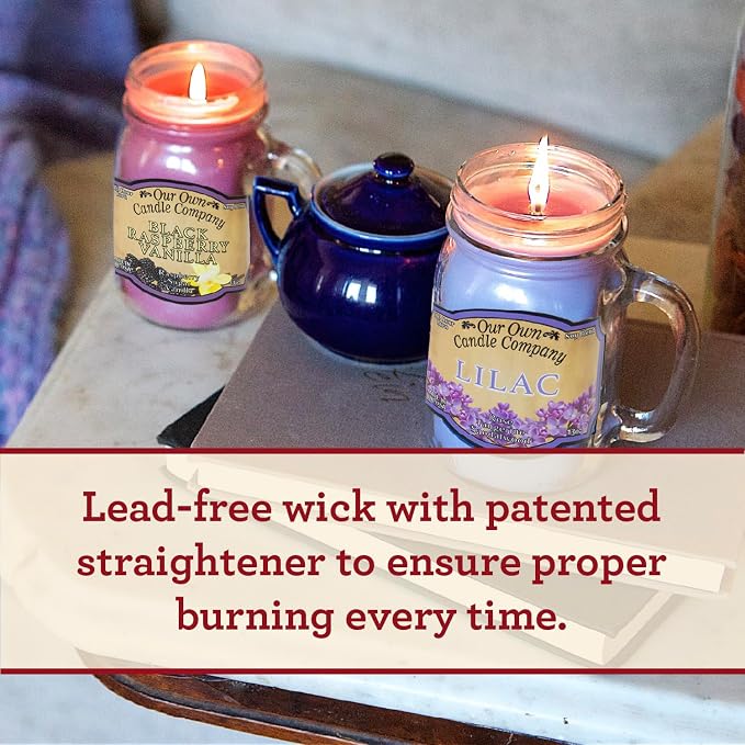 Our Own Candle Company, The Beach Scented Mason Jar Candle, 100 Hour Burn Time, 13 Ounces