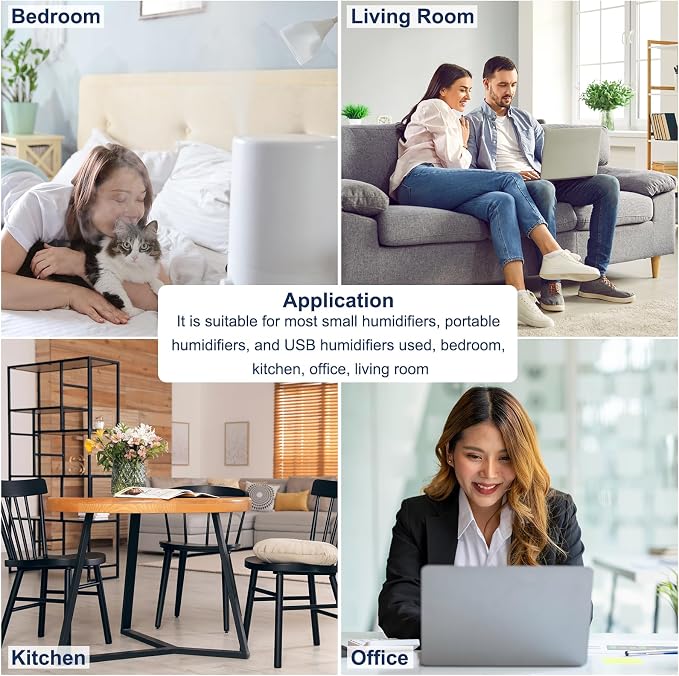 uxcell 24pcs Humidifier Cotton Stick, 7 x 100mm Refill Sticks Filter Replacement Wicks, Humidifier Filter Cotton Refill Travel Mini Humidifier Filters Sticks