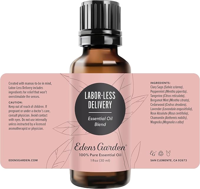Edens Garden Labor-Less Delivery Essential Oil Blend- 100% Pure Premium Grade, Undiluted, Natural, Therapeutic, Aromatherapy, The Best for Skin, Face, Humidfiers 30 ml (1 fl oz)