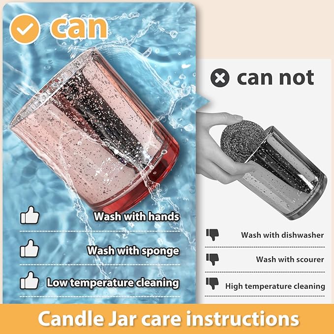 SHOWIN Thick Candle Jars for Making Candles 16 Pcs, 7 OZ Empty Jars with Wood Lids for Candle Making, Sample Container, Rose Pink
