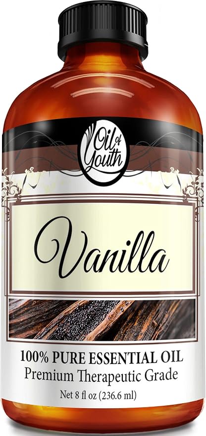 Oil of Youth Vanilla Essential Oil 8oz Bulk Aromatherapy for Candles