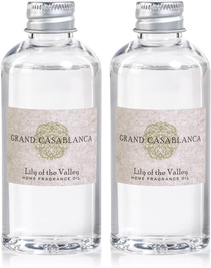 Zodax Grand Casablanca Porcelain Oil Diffuser Refills - 3.38 Oz/2 Count - Lily of The Valley