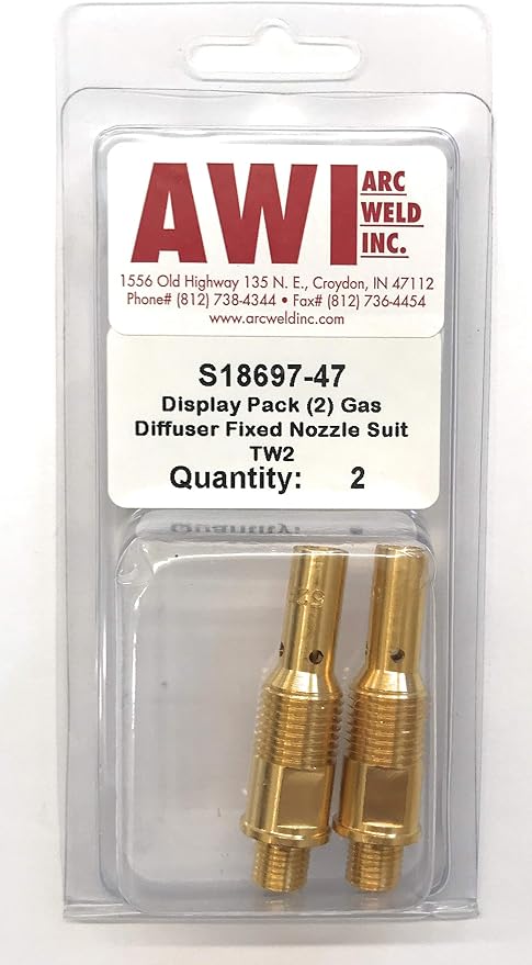 S18697-47 Lincoln Style Gas Diffuser For Fixed Nozzles Pack of 2 - Arc Weld by Masterweld