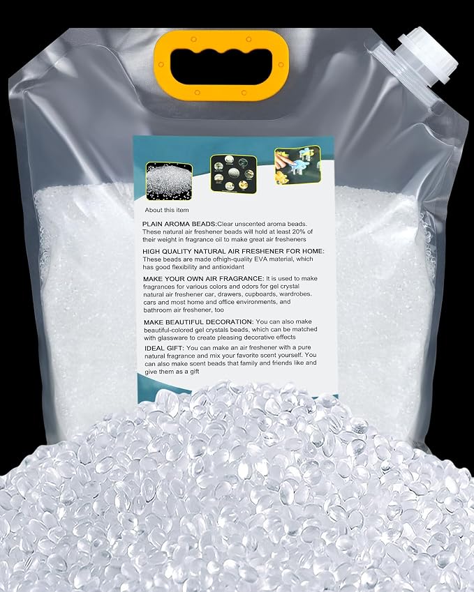5LB Unscented Aroma Beads for Car Freshies - DIY Homemade Natural Eva Beads Bulk - Freshie Supplies